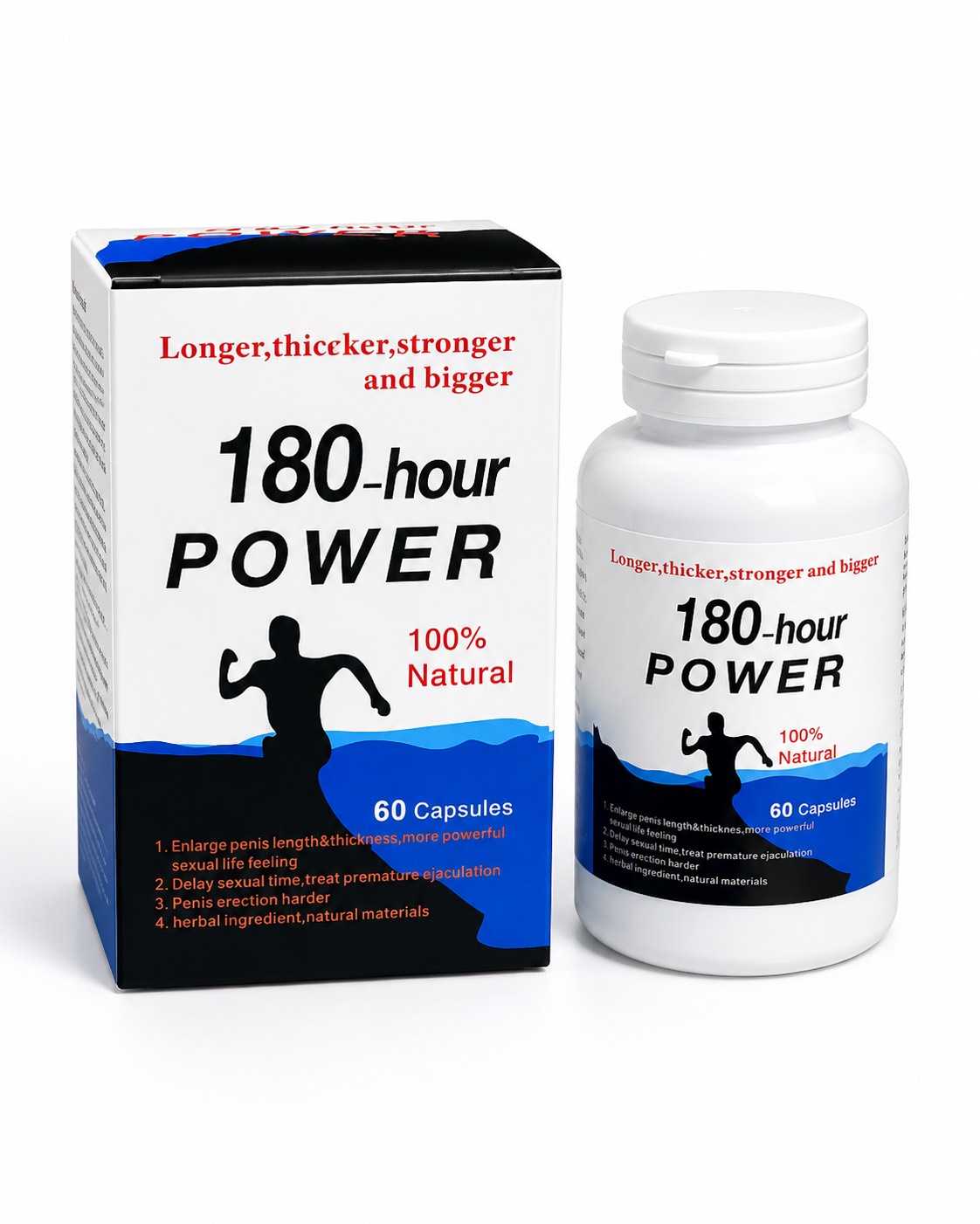 180-Hour Power Capsules box and bottle